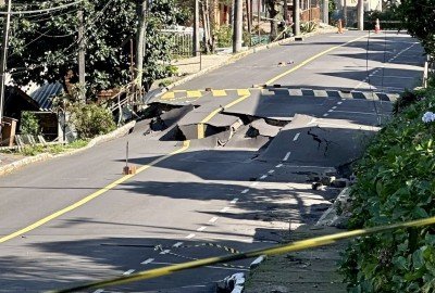 Rua Henrique Bertoluci foi uma das afetadas pelas chuvas