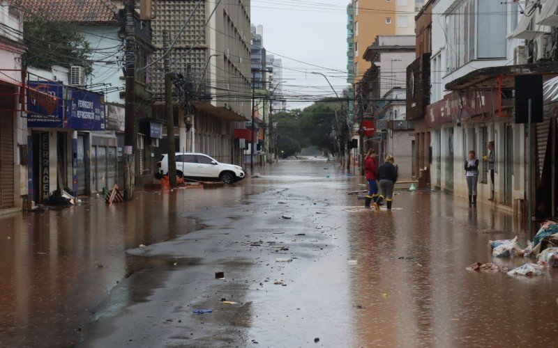 inundacoes no centro de SÃ£o Leopoldo durante a tragÃ©dia no RS