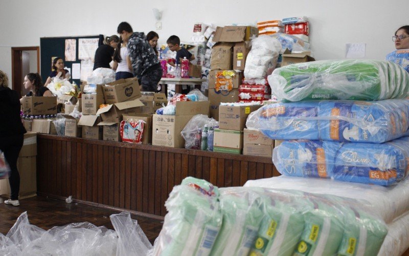 Doações são reunidas na Paróquia Nossa Senhora das Graças