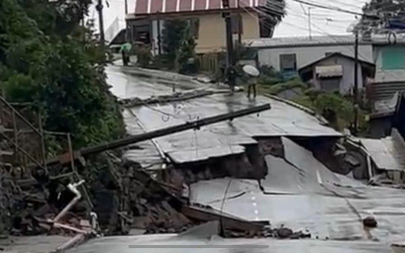 Rua Henrique Bertoluci, entre os bairros Floresta e Piratini, em Gramado | abc+