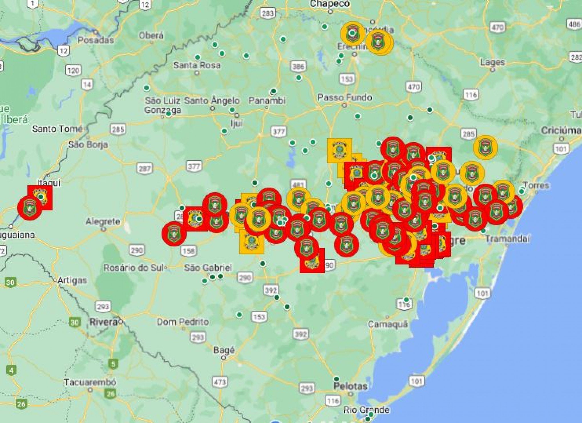 CATÁSTROFE NO RS: Rodovias gaúchas têm mais de 100 pontos bloqueados em todo o Estado; veja em tempo real