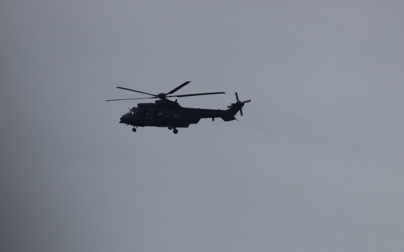 Helicóptero pousou com doações em Novo Hamburgo  | abc+