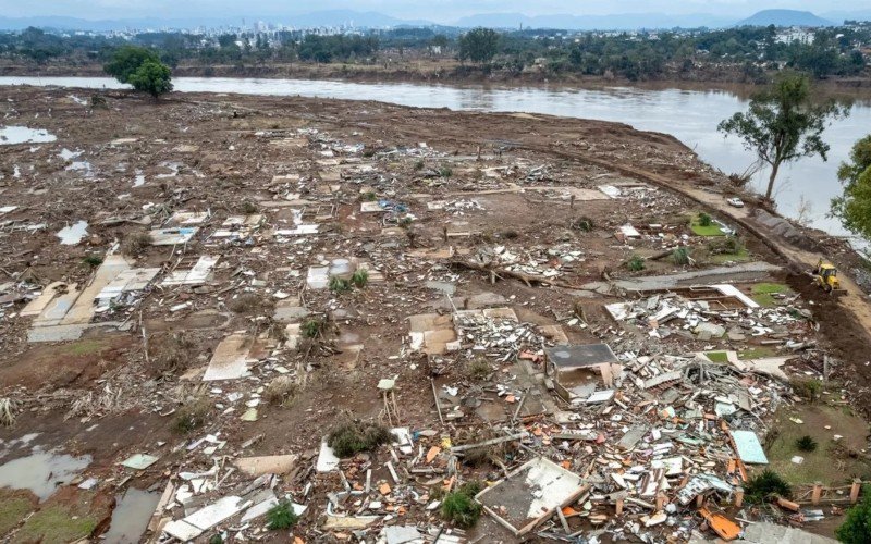 Visão aérea de parte da cidade de Cruzeiro do Sul, próxima à Lajeado e Estrela