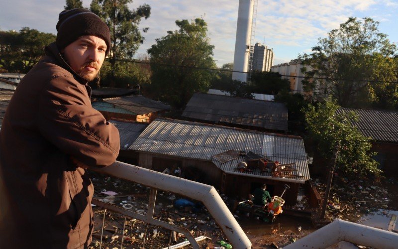 Jorge Giovani teve a casa atingida pela primeira vez desde que se mudou para o bairro Rio dos Sinos