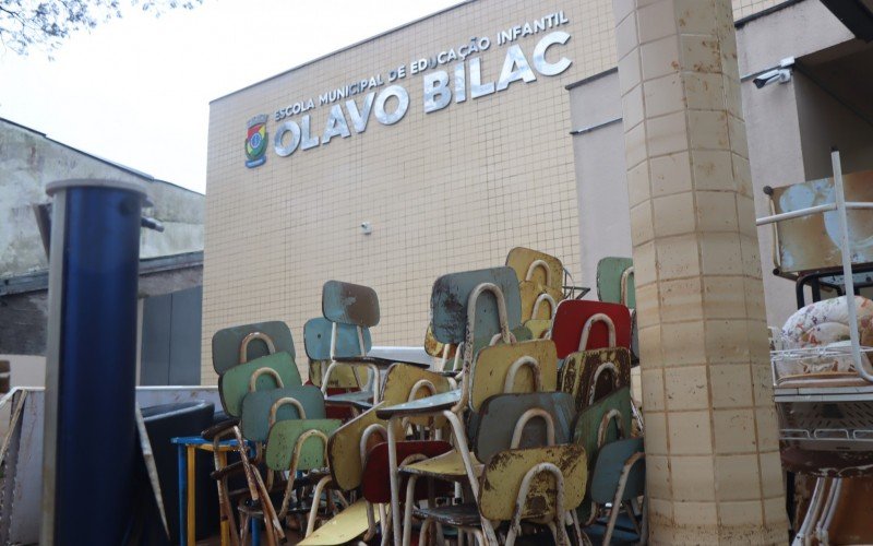 Escola de educação infantil do bairro Santo Afonso, em Novo Hamburgo, perdeu móveis, brinquedos, entre outros bens, adquiridos há apenas 3 anos 