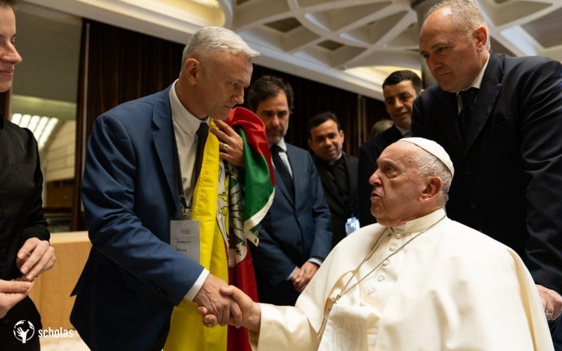 Paulo Fossatti se encontrou com o Papa Francisco no dia 23 de maio