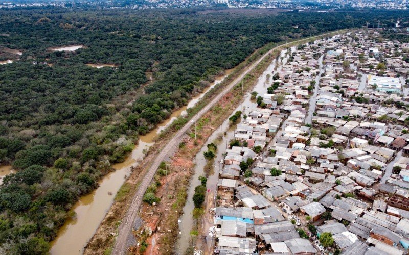 Situação do bairro Santo Afonso em 28 de maio após o bombeamento das águas da enchente em 