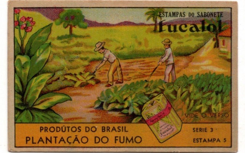 Propaganda antiga sobre plantação de fumo em uma embalagem de sabonete | abc+