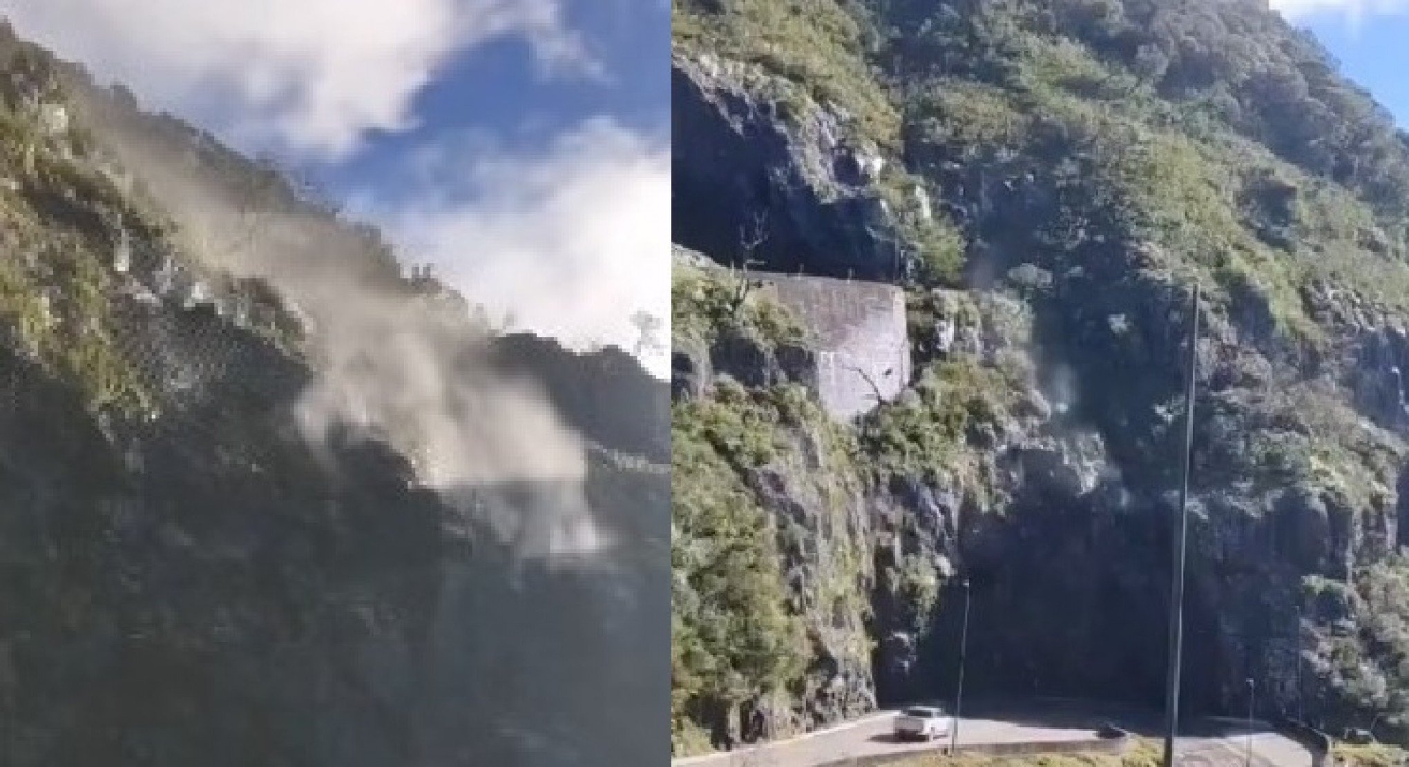 Vídeo mostra água "subir" encosta de serra no Sul do País; entenda
