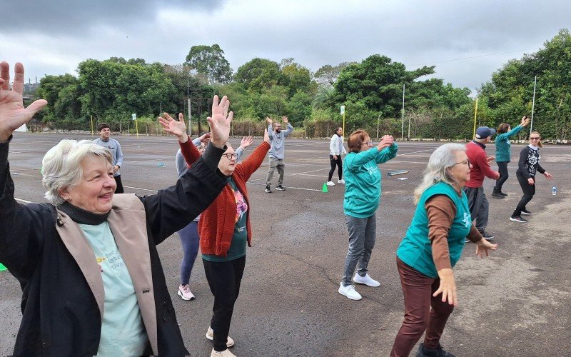 A aposentada Herta Blome (E), 75 anos, foi uma das participantes do Dia do Desafio | abc+