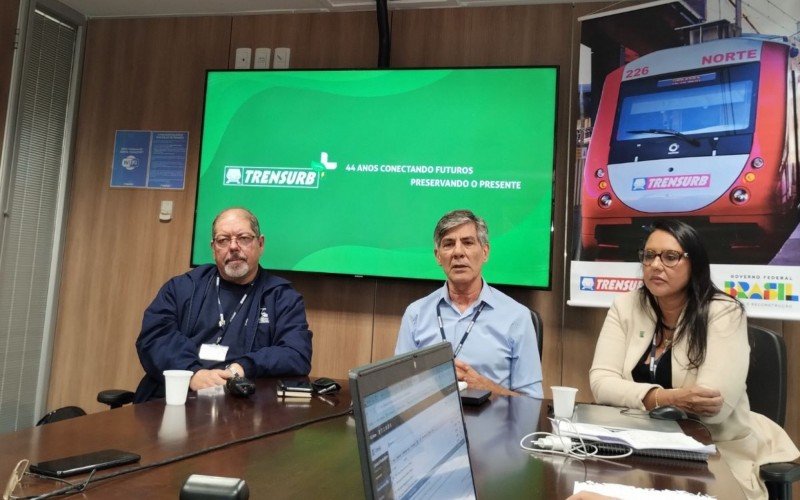 Coletiva de imprensa da Trensurb, realizada nesta quarta-feira, um dia antes da retomada em operação emergencial | abc+