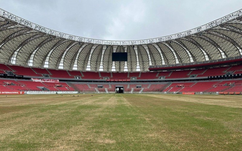 Gramado do Beira-Rio foi replantado e estádio receberá a primeira partida pós enchente em julho | abc+