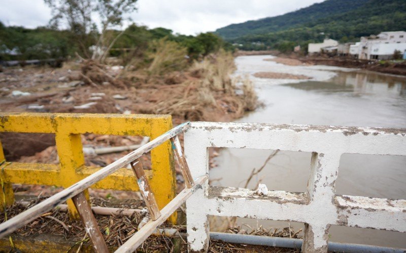 Área atingida pela enchente em Sinimbu  | abc+