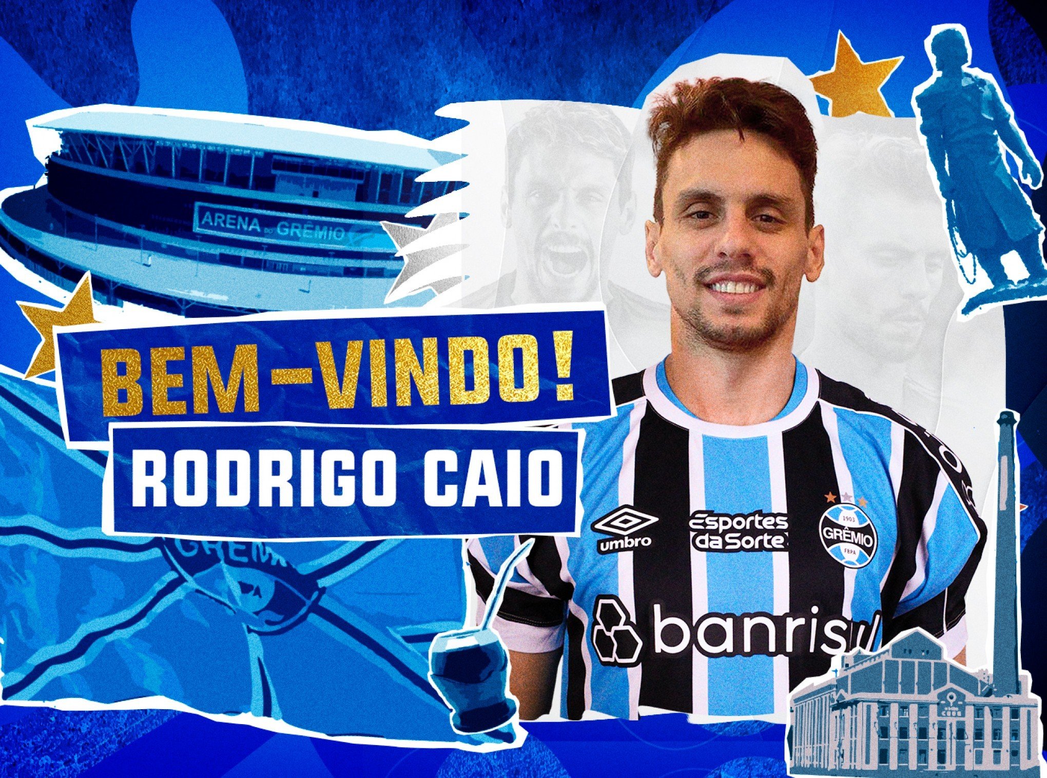 Grêmio anuncia a contratação do zagueiro Rodrigo Caio