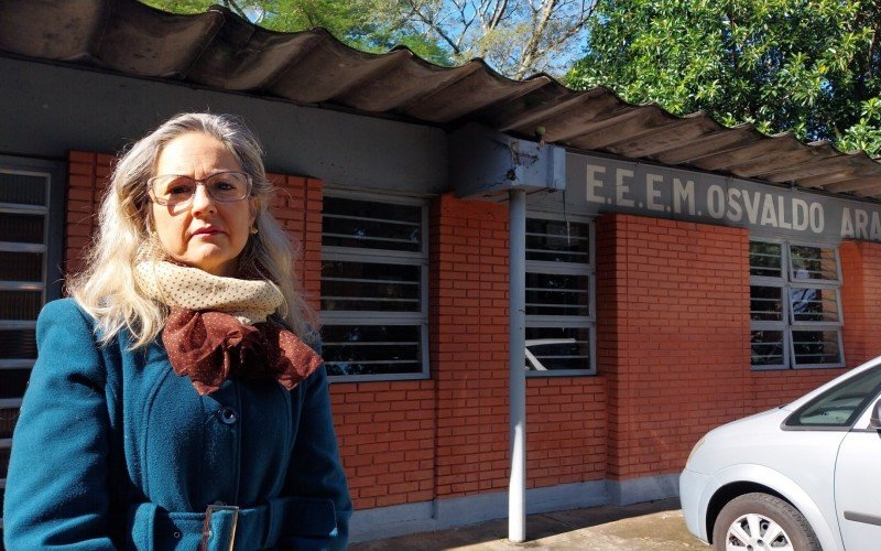 Diretora da Escola Osvaldo Aranha, Verônica Paz de Oliveira, espera solução do Estado | abc+