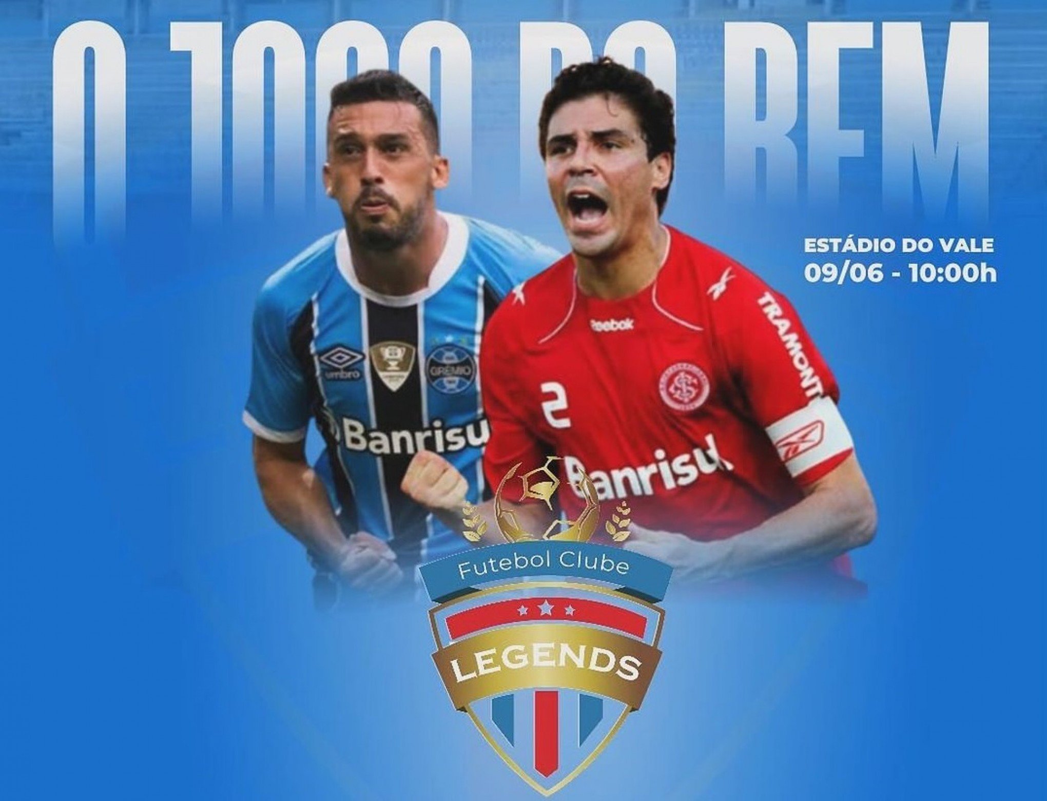 Bolívar e Edílson vão participar de jogo beneficente no Estádio do Vale neste domingo