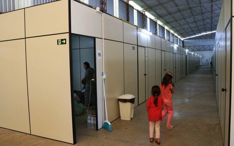 30 quartos foram montados no pavilhão
