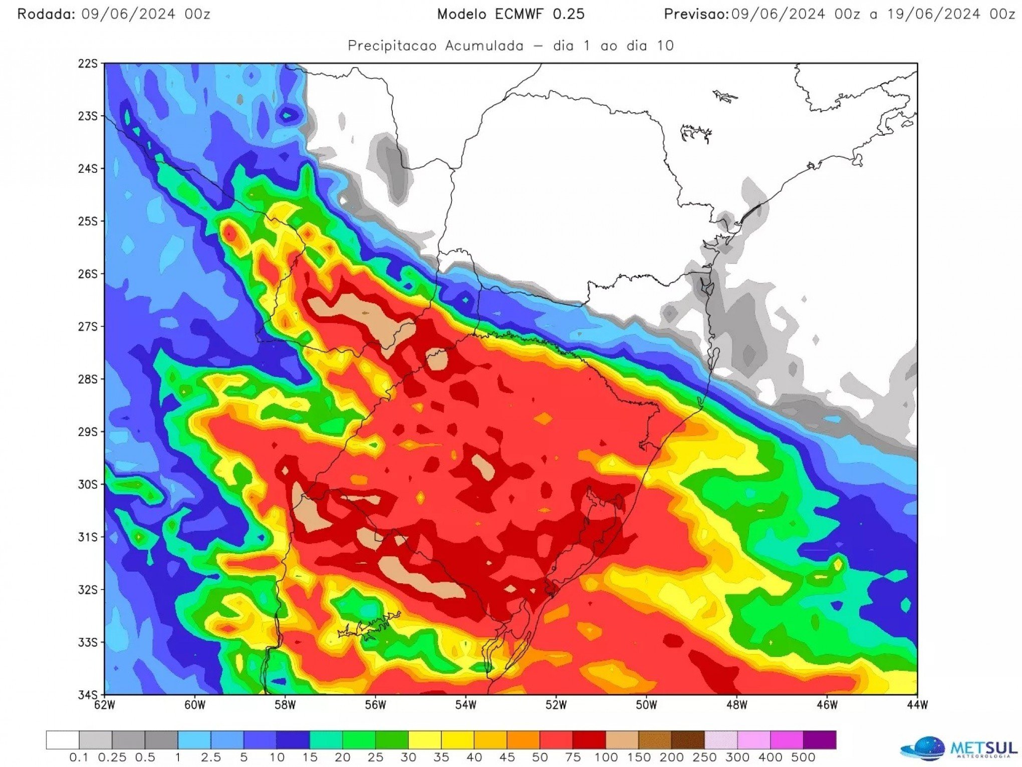 Projeção de chuva entre os dias 9 e 19 de junho | abc+