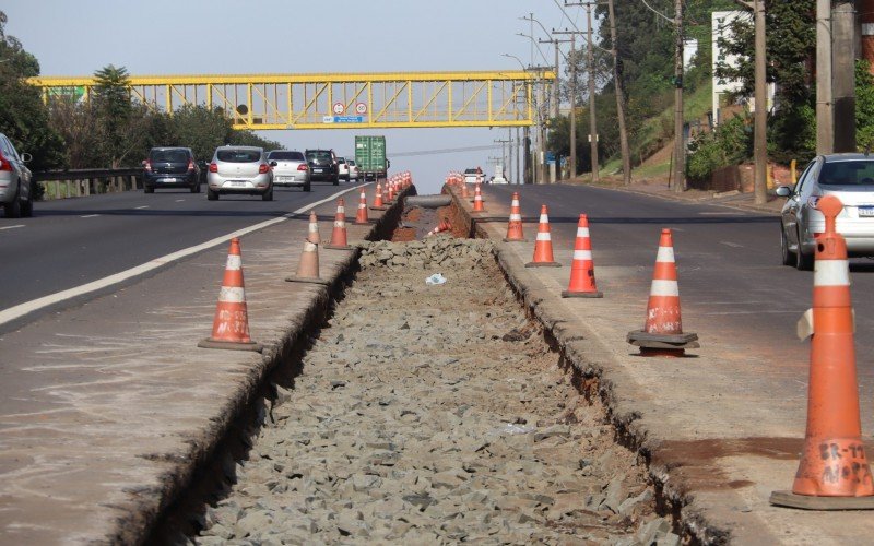 Obra de implementação da terceira faixa na BR-116 avança entre São Leopoldo e Sapucaia do Sul