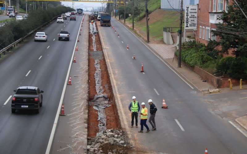 Obra de implementação da terceira faixa na BR-116 avança entre São Leopoldo e Sapucaia do Sul | abc+