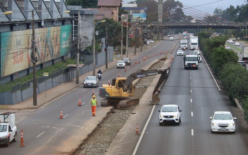 Obra de implementação da terceira faixa na BR-116 avança entre São Leopoldo e Sapucaia do Sul