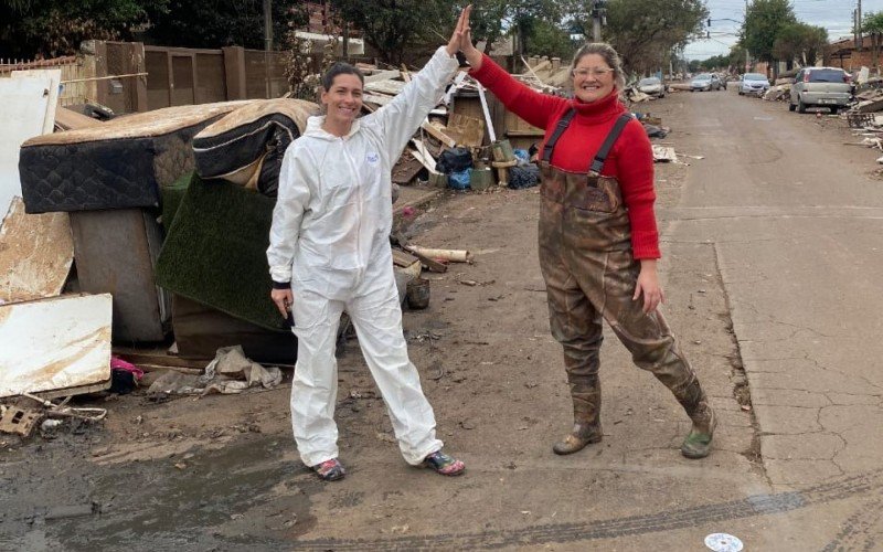 As amigas atuam juntas desde o início da enchente