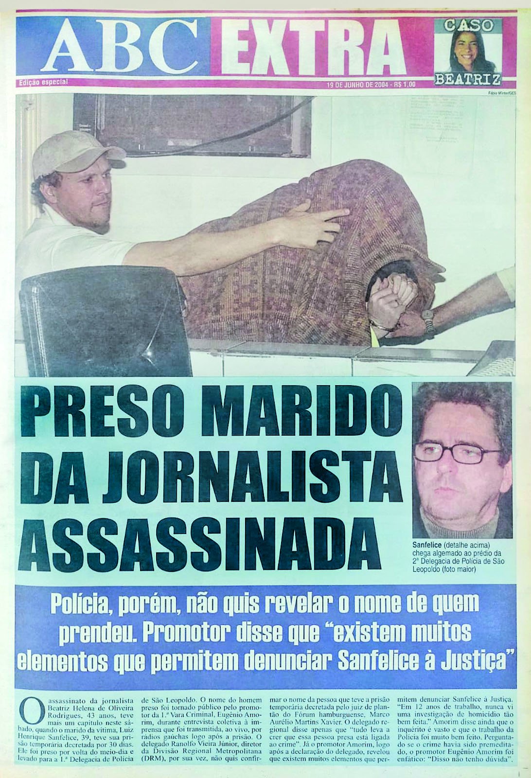 Jornal ABC publicou sobre a prisão do marido pelo assassinato de Beatriz | abc+