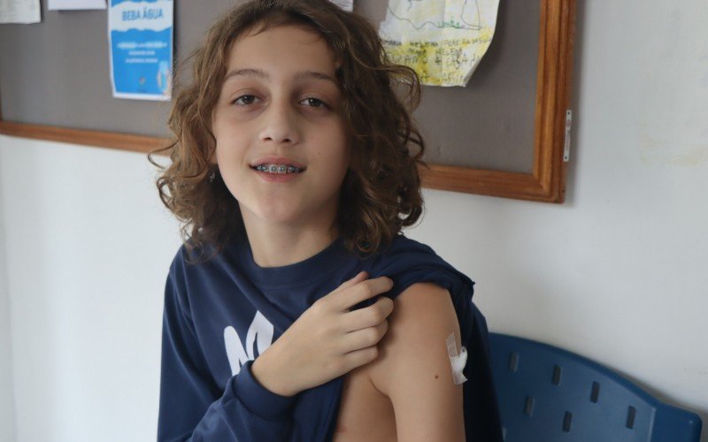 Felipe Cristofolli, de 11 anos, se vacinou contra a dengue | abc+