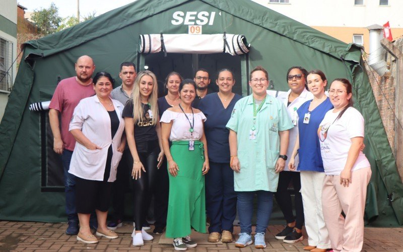 unidade de saúde emergencial no bairro Canudos