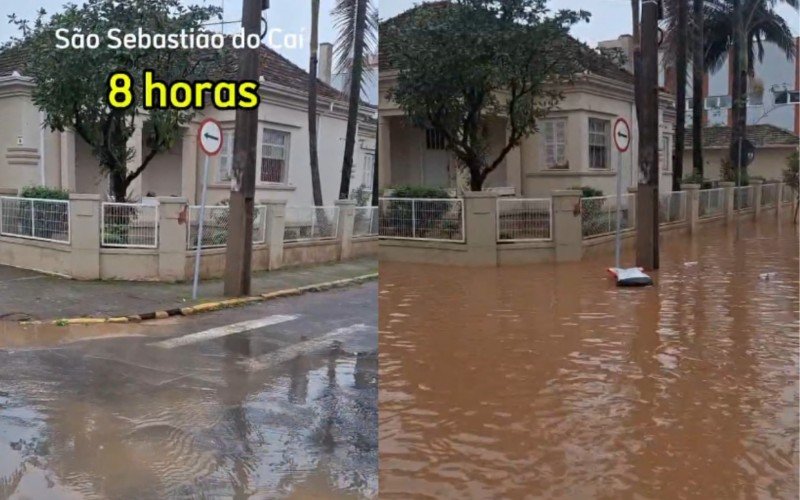 Rio Caí avança rapidamente em São Sebastião do Caí | abc+