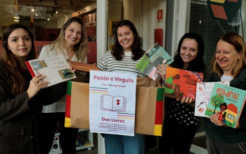 Amigas do Ponto e Vírgula promovem importante iniciativa pela recuperação das bibliotecas em Canoas