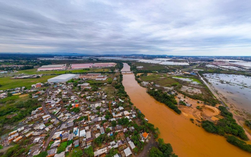 Nova Santa Rita em 19 junho 2024 rio dos sinos e rio caí