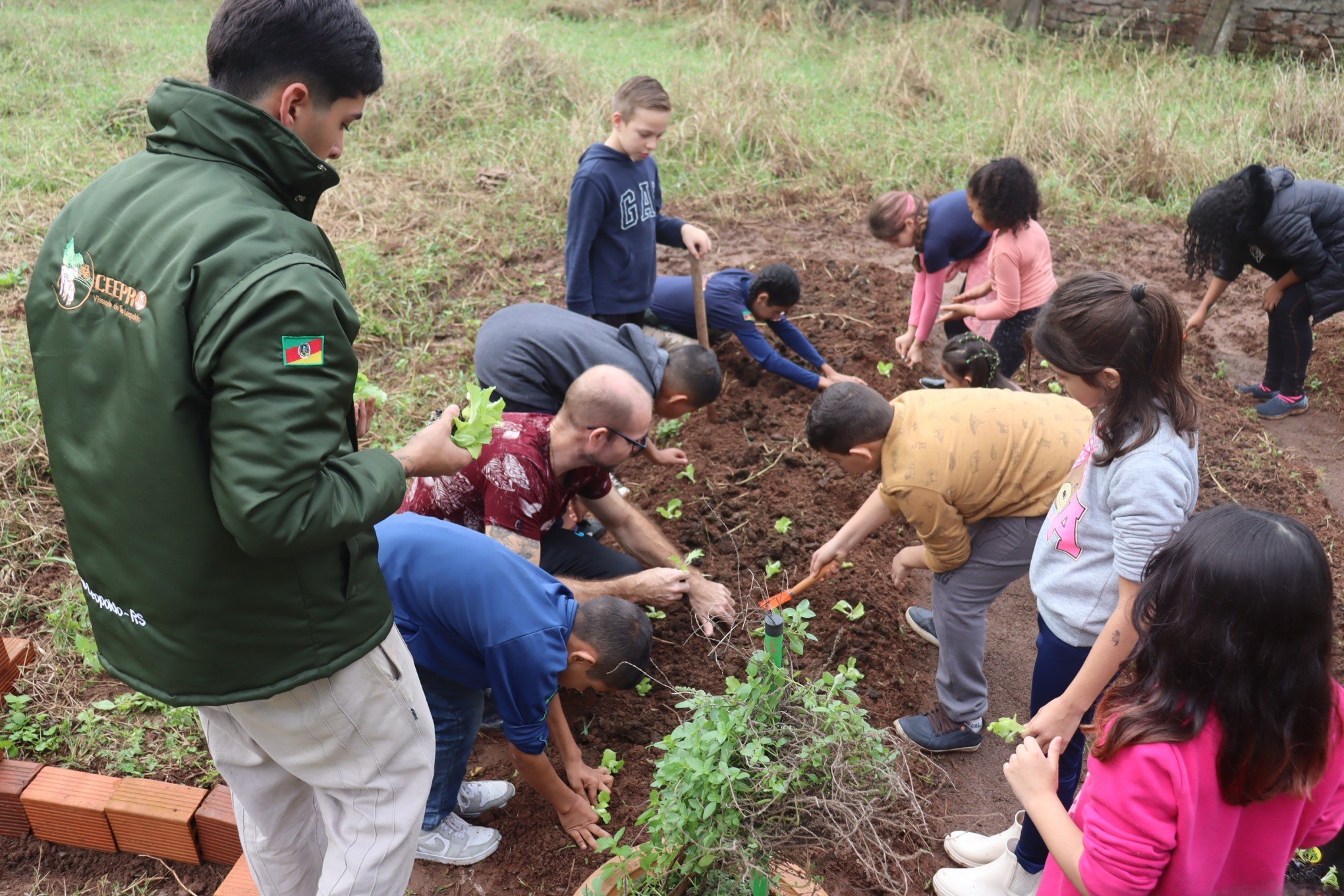 Retomada da horta na Semana de EducaÃ§Ã£o Socioambiental SustentÃ¡vel da Emef BarÃ£o do Rio Branco 