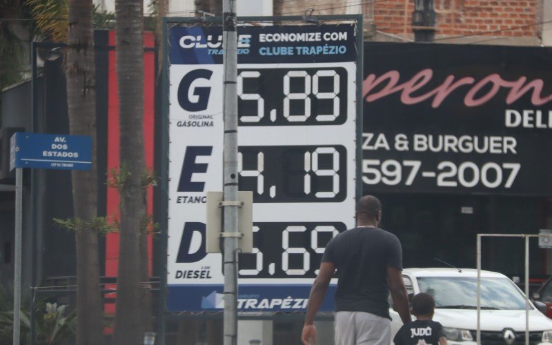 Em Campo Bom, o preço da gasolina varia de R$ 5,75 a 5,99