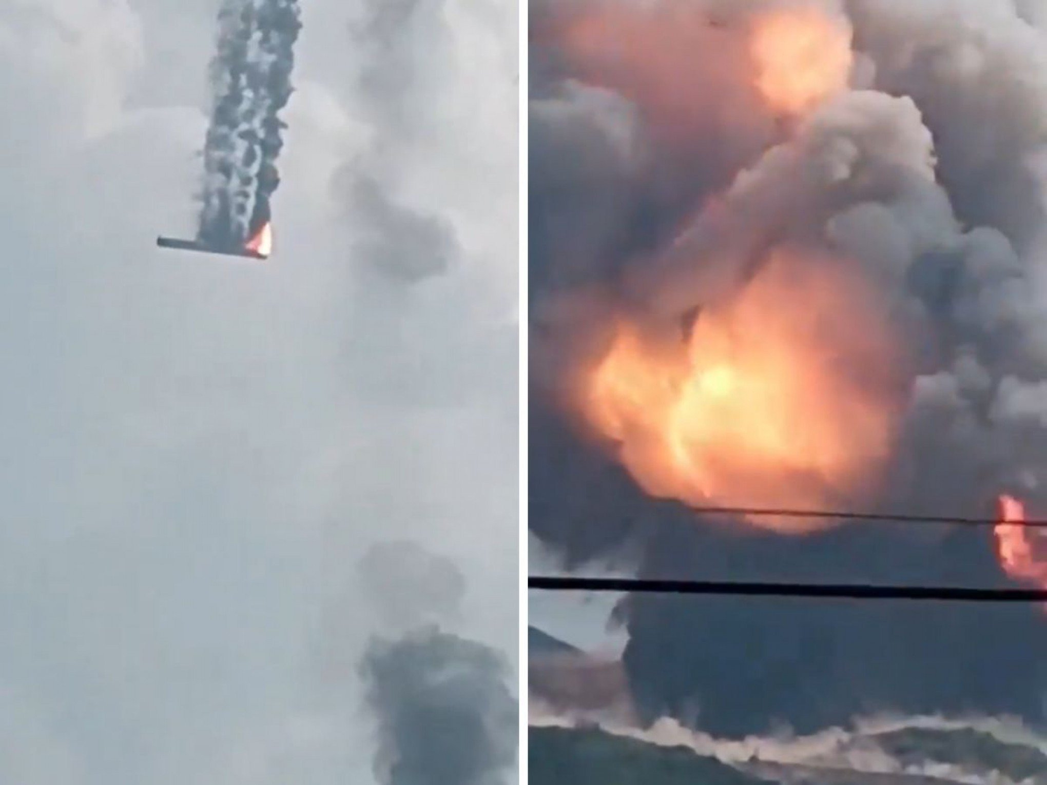 VÍDEO: Foguete cai e explode após ser lançado acidentalmente na China