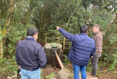 Vistoria em obras da Corsan, em Canela