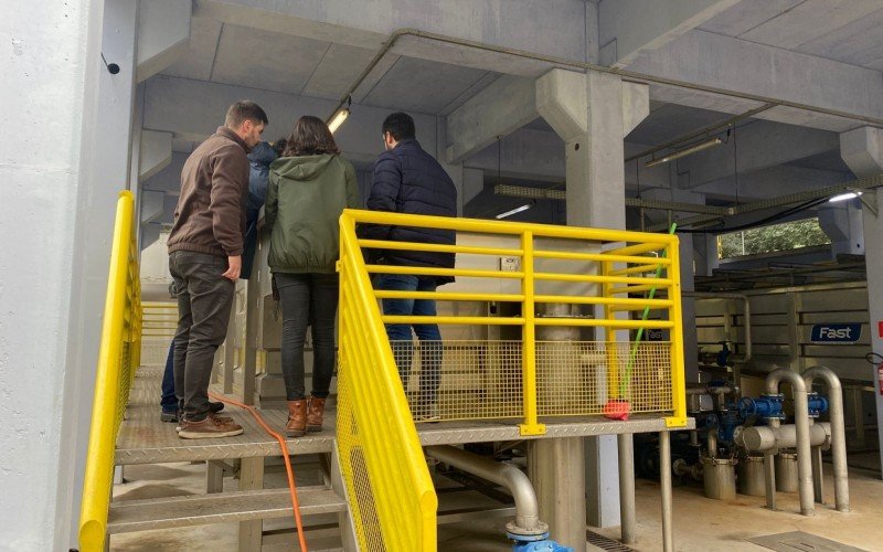 Vistoria em obras da Corsan, em Canela