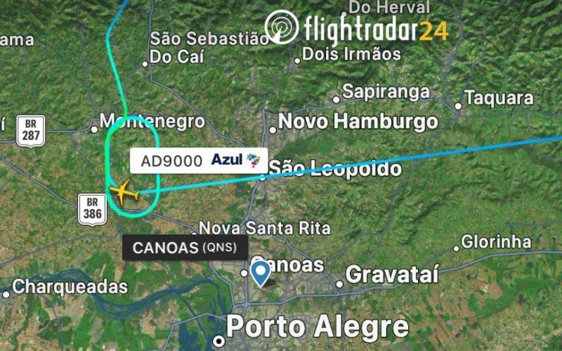 Rastreamento mostra que avião sobrevoou região de Montenegro antes de retornar a Campinas | abc+