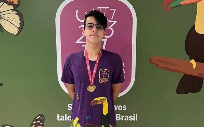 Rafael foi o primeiro em Portão a conquistar o ouro 