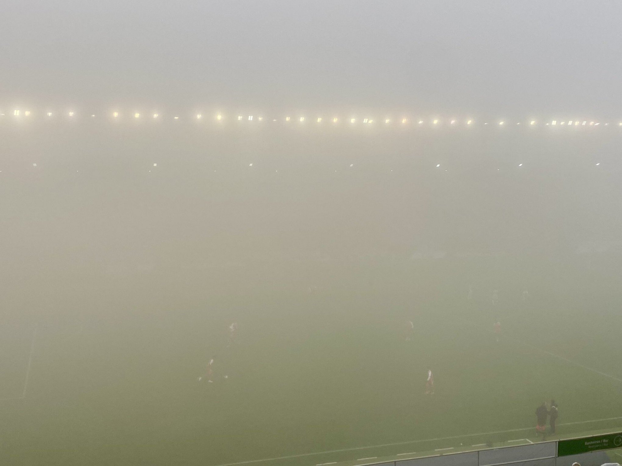 Neblina densa adia início da partida entre Juventude e Inter pela Copa do Brasil