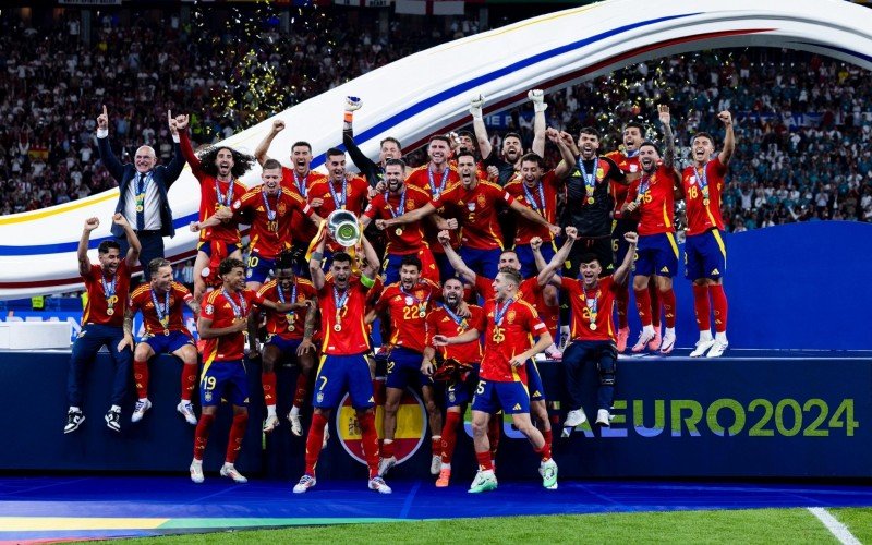 Seleção da Espanha comemora o título da Eurocopa | abc+