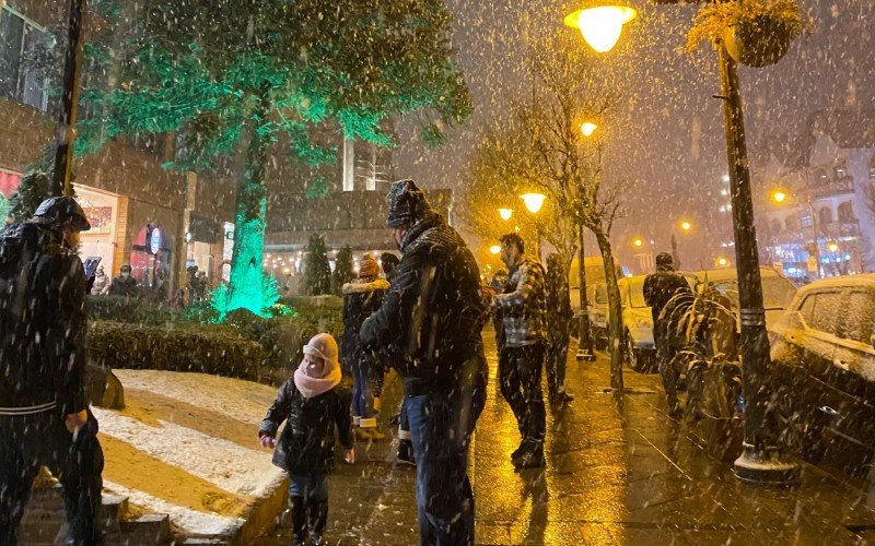 Neve em Gramado, em 28 de julho de 2021