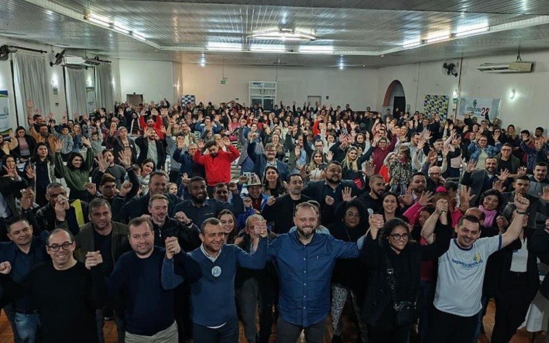 Pré-candidatura de Gabriel Dias, do PSDB, e Juliano Fortes, do Republicanos, `prefeitura de São Leopoldo foi oficializada na noite desta quarta-feira (17)