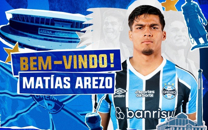 Matías Arezo, de 21 anos, é o novo reforço do ataque do Grêmio | abc+