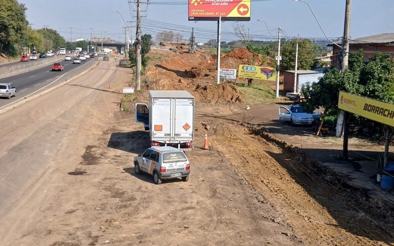 Nova rua de acesso a Esteio está sendo construída na lateral da BR-116 | abc+