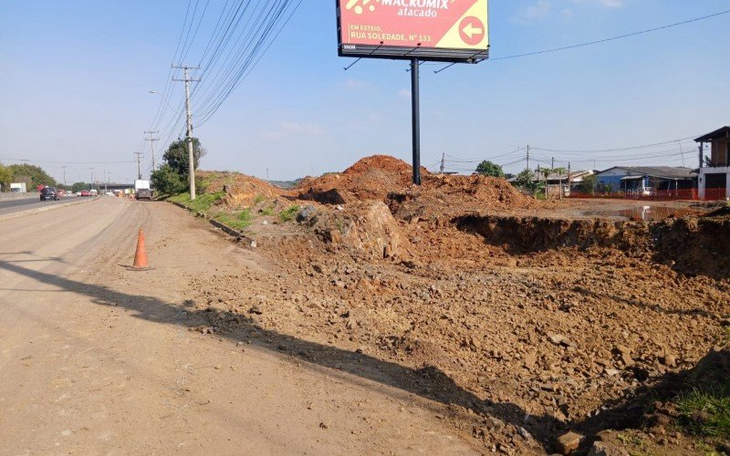 Nova rua de acesso a Esteio está sendo construída na lateral da BR-116 | abc+