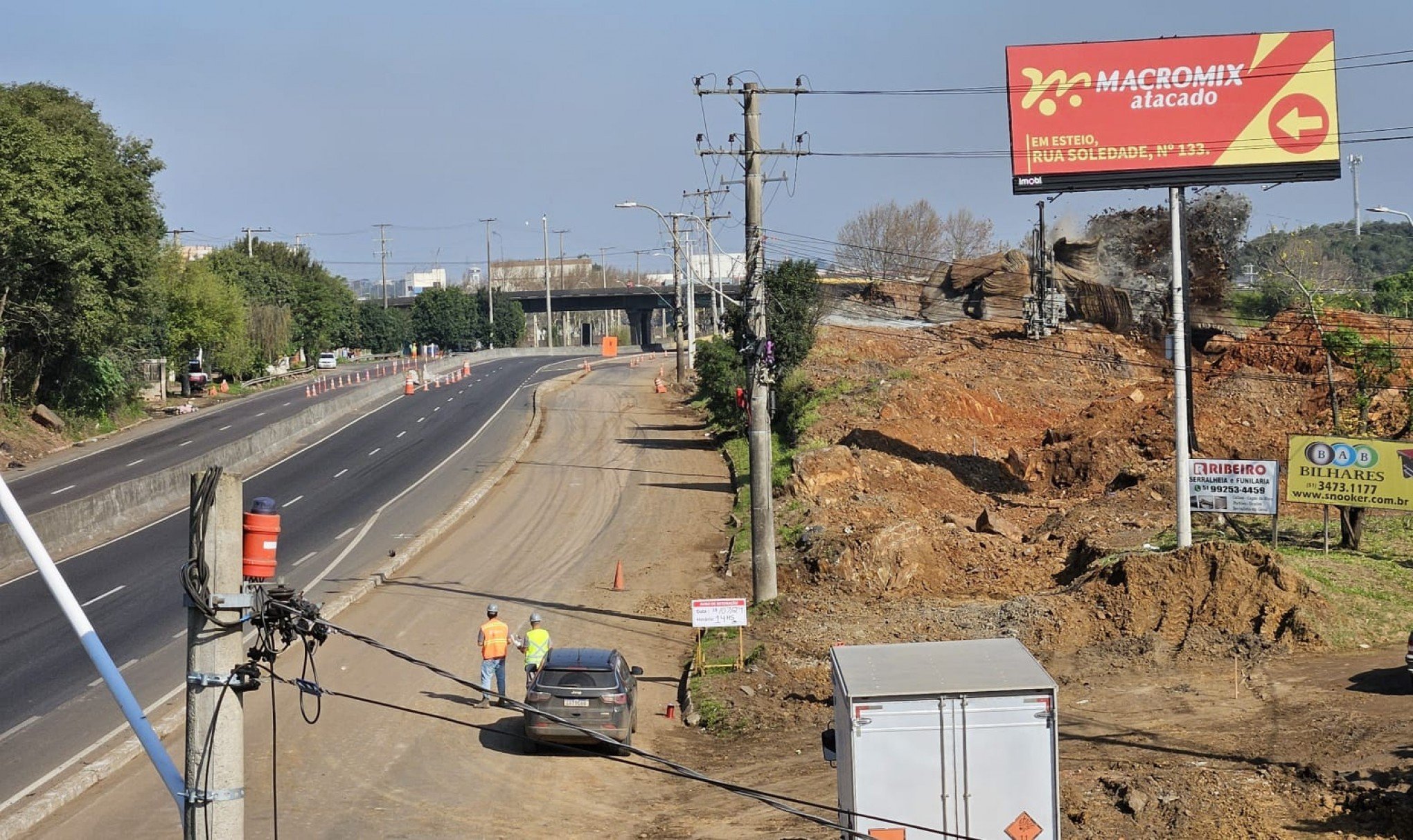 BR-116: Trecho da rodovia em Esteio volta a ter detonação de rocha nesta quinta-feira; veja vídeo