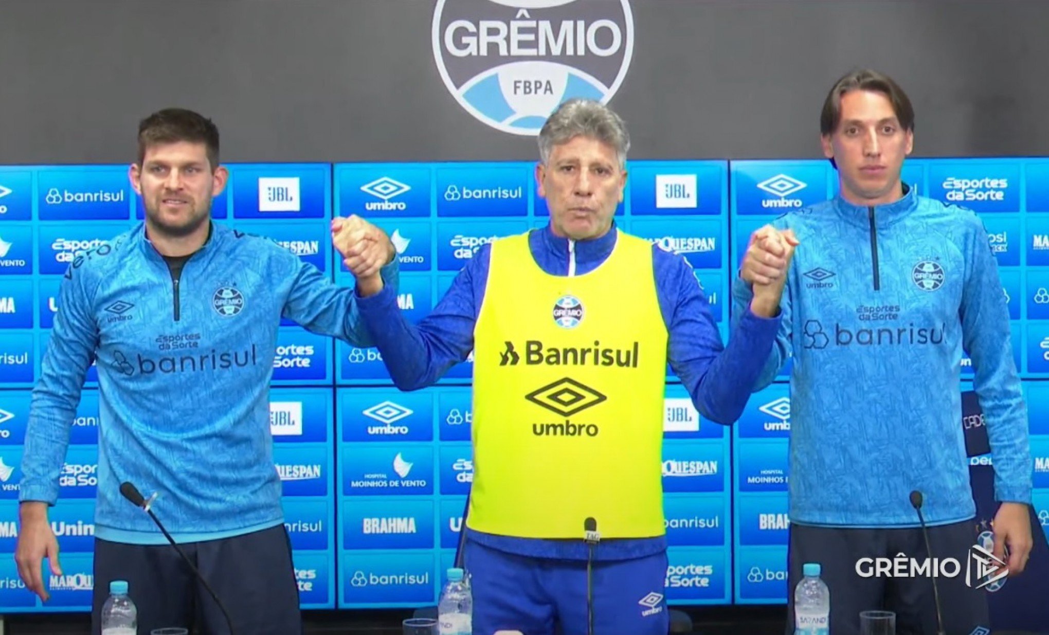 Líderes do Grêmio mostram união e pedem apoio: "Vamos sair dessa situação com a ajuda da torcida"