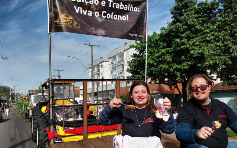 Desfile da 35ª Kolonistenfest, no domingo pela manhã, em Ivoti, levou para casa lembranças do que faz parte da rotina da vida do campo