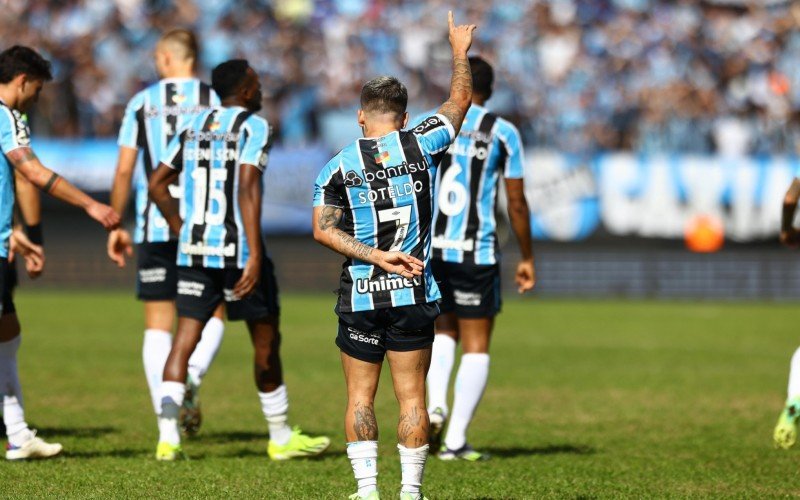 Soteldo marcou o primeiro gol do Grêmio na partida | abc+